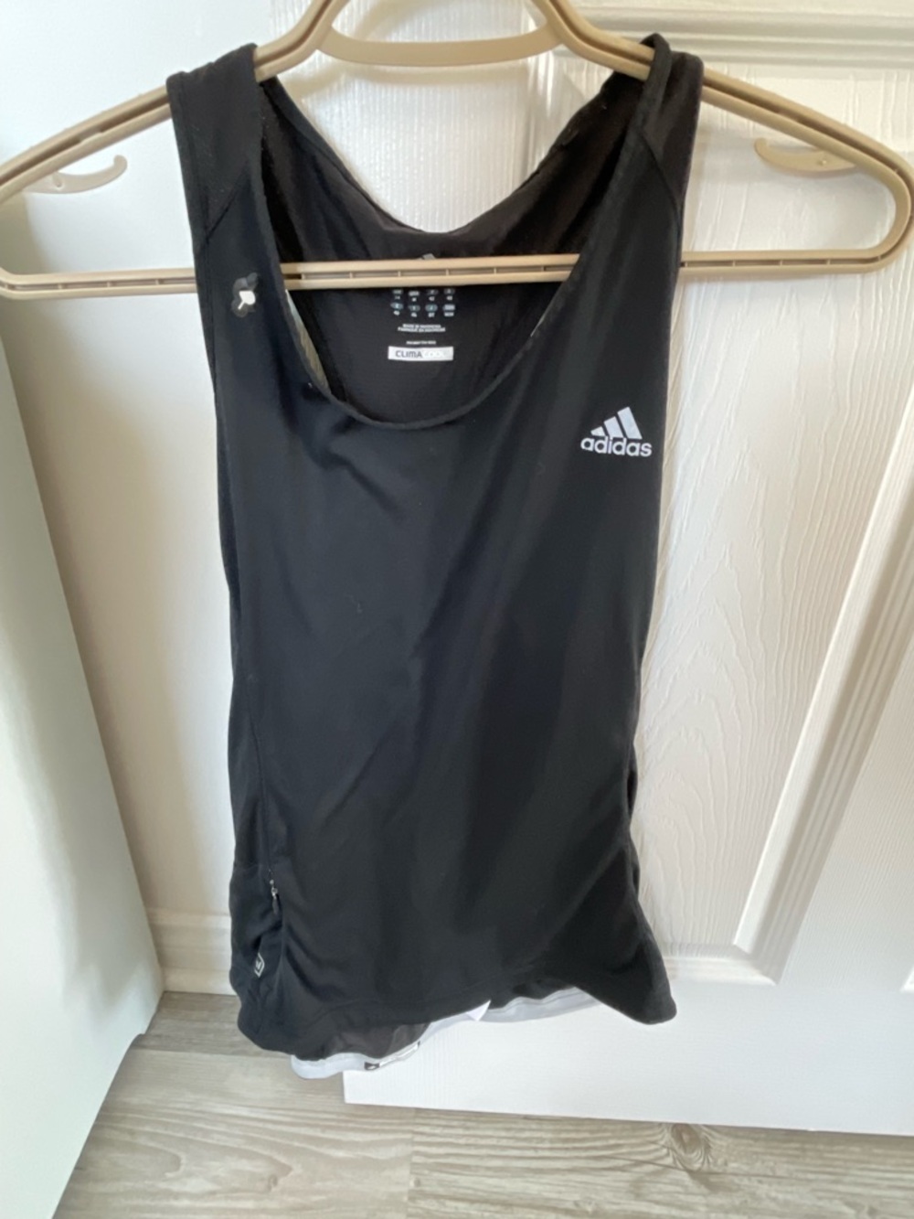 adidas Black and White Climalite Racerback Tank
